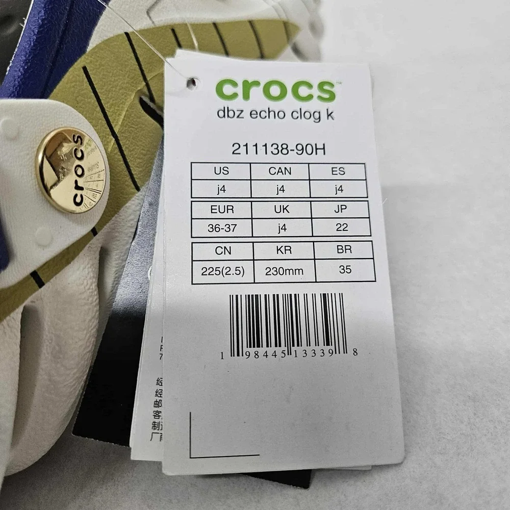 Crocs Vegeta Echo Clog Dragon Ball Z Anime Graphic Shoes Big Kids J4‎